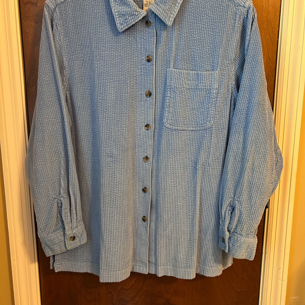 L.L. Bean Light Blue Corduroy Shirt